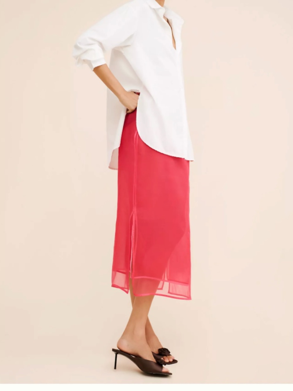 DONNI. Organza Simple Skirt